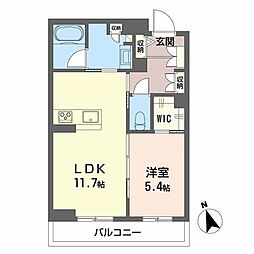 サンシャインSTN 1LDKの間取図画像