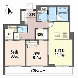 サンシャインSTN 2LDKの間取図画像