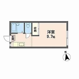 パークアベニュー ワンルームの間取図画像
