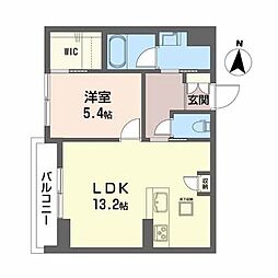 ＭＯＮＴ　ＢＯＮＨＥＵＲ 1階1LDKの間取り