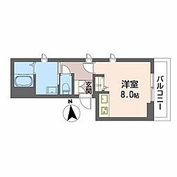 シャーメゾンノアズアーク ワンルームの間取図画像