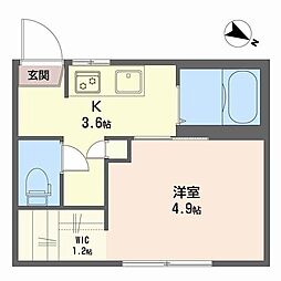 フロンティア・五番館 1Kの間取図画像