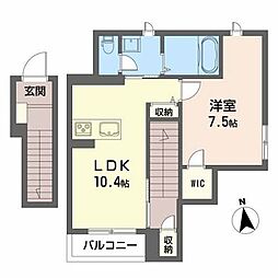 StudioA 1LDKの間取図画像