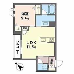 オルサ 1LDKの間取図画像