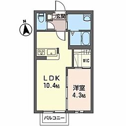ハンズ・スクエア2 1LDKの間取図画像