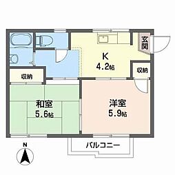 ハウスT・I 2Kの間取図画像