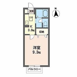 プレジオO・H3 1Kの間取図画像