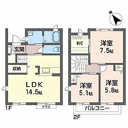 メゾンピュアコート 3LDKの間取図画像