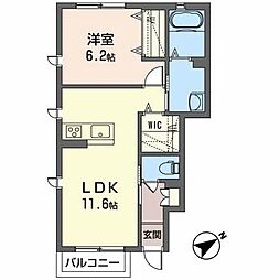 シャルムメゾン 1LDKの間取図画像