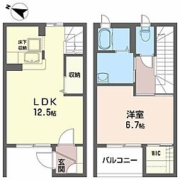 オーブＢ 1階1LDKの間取り
