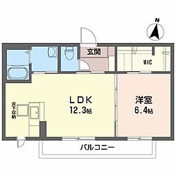 シャーメゾンマルシュ 1LDKの間取図画像