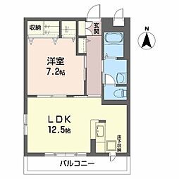 ヴィラさくら　Ｓ 1階1LDKの間取り