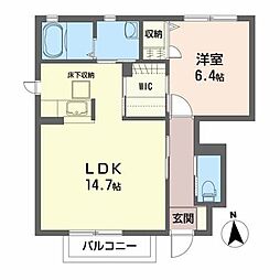 シャーメゾン杜王1 1LDKの間取図画像
