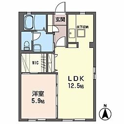 ルミエールメゾン 1LDKの間取図画像