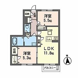 間取図画像 2LDK