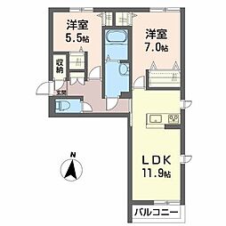 間取図画像 2LDK