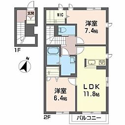 間取図画像 2LDK