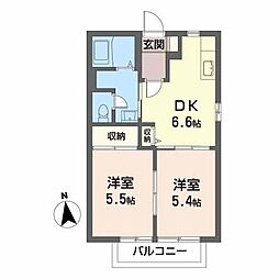 間取図画像 2DK