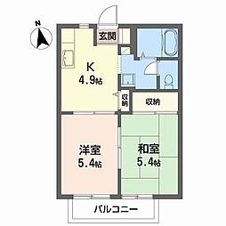 サンヴェルデ 2Kの間取図画像