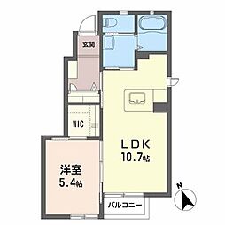 カーサ・ドルチェ 1LDKの間取図画像