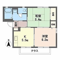 プレスティージュB 2Kの間取図画像