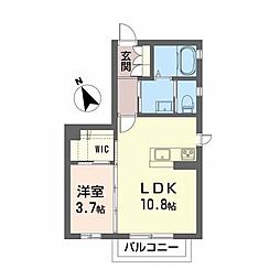 メゾンエスポワール3 1LDKの間取図画像