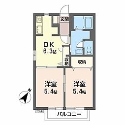 間取図画像 2DK