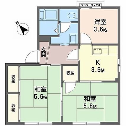 サンハイツ渡利_間取り_0