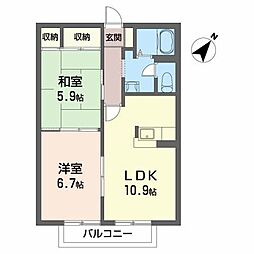 間取図画像 2LDK