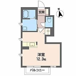 プログレット ワンルームの間取図画像