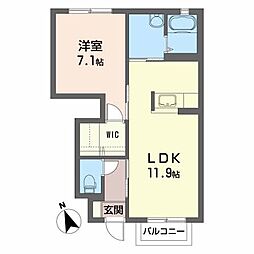 龍華の杜 1LDKの間取図画像