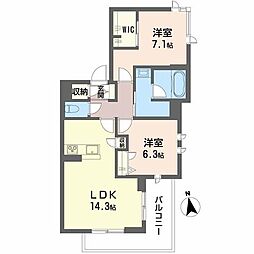 ルナファータ 2LDKの間取図画像