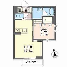 ルナファータ 1LDKの間取図画像