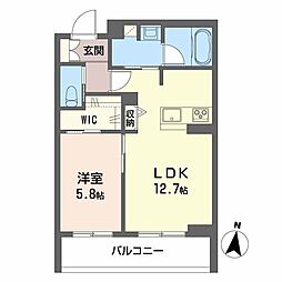 シャーメゾンステージ神明 405 4階1LDKの間取り