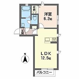 ヴィラージュ23 1LDKの間取図画像