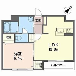SKコート2 1LDKの間取図画像