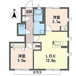 間取図画像 2LDK