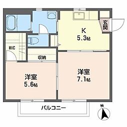 間取図画像 2K