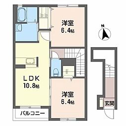 ル・パルクA 2LDKの間取図画像