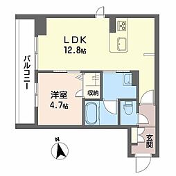 シャーメゾン プランドール 1LDKの間取図画像