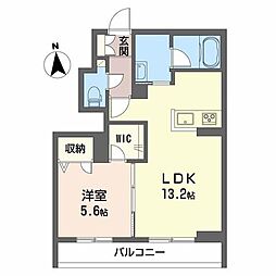 スマイリング桜田 1LDKの間取図画像