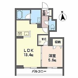 スマイリング桜田 1LDKの間取図画像