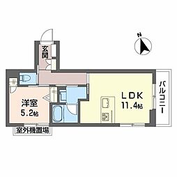 シャーメゾン コア八日町 1LDKの間取図画像