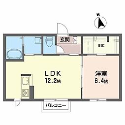 ラ・クラルテ 1LDKの間取図画像