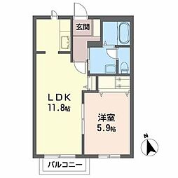 間取図画像 1LDK