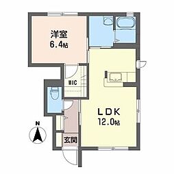 パークサイドマルサC 1LDKの間取図画像