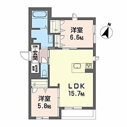 間取図画像 2LDK