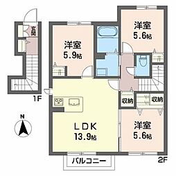 フォルトーナ 3LDKの間取図画像