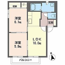 間取図画像 2LDK