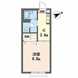 エクセレント吉小路 1Kの間取図画像